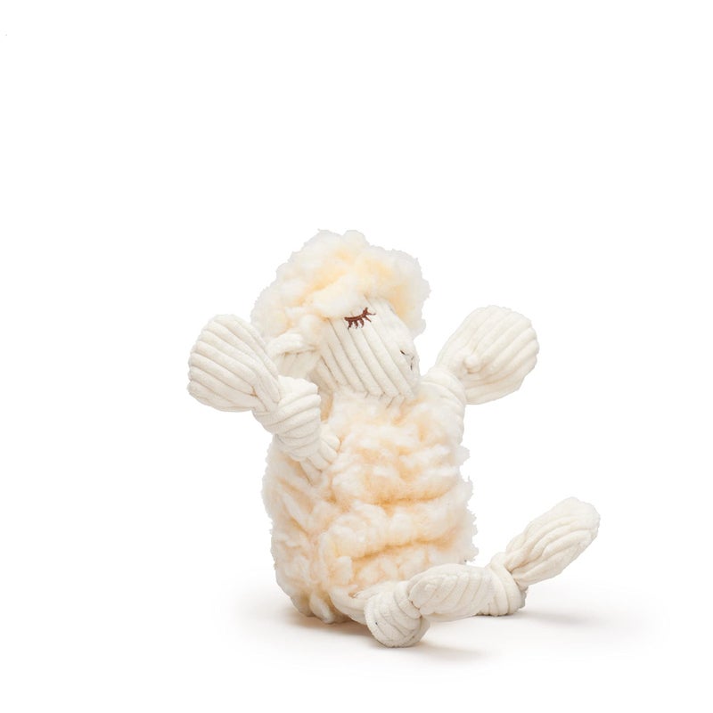 HuggleHounds Plush Dog Toy - Fuzzy Dog Toy, Soft Fleece, Interactive Durable Stuffed for Small and Large Breeds with Squeaker - Louise Lamb, Small - Image 1